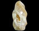 Polished, Brown Calcite Flame #74667-1